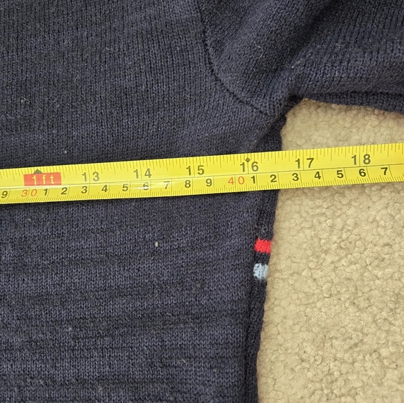 FRESHMAN 1996 Navy Knit SKI Sweater Dress with Stripes. Size Small - Picture 11 of 13